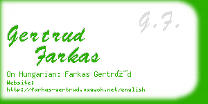 gertrud farkas business card